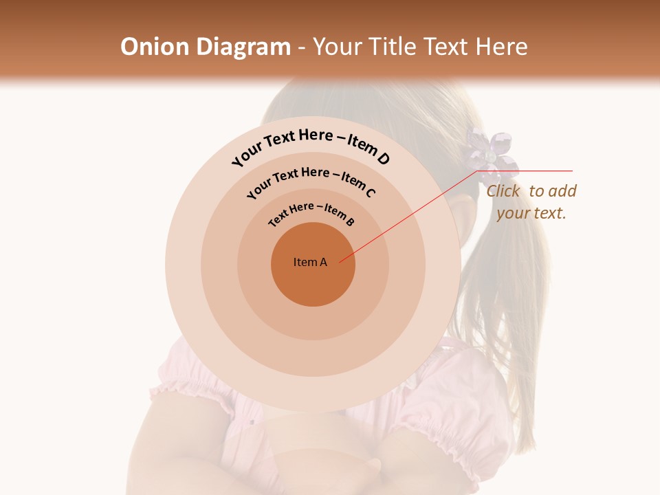 Kid Brunette Play PowerPoint Template