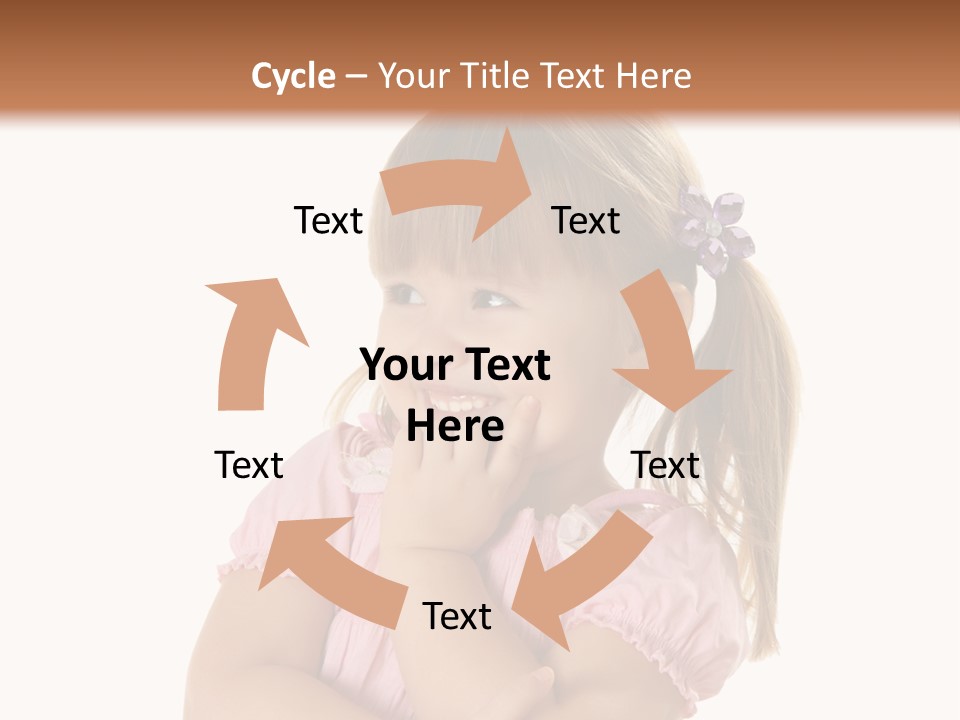 Kid Brunette Play PowerPoint Template