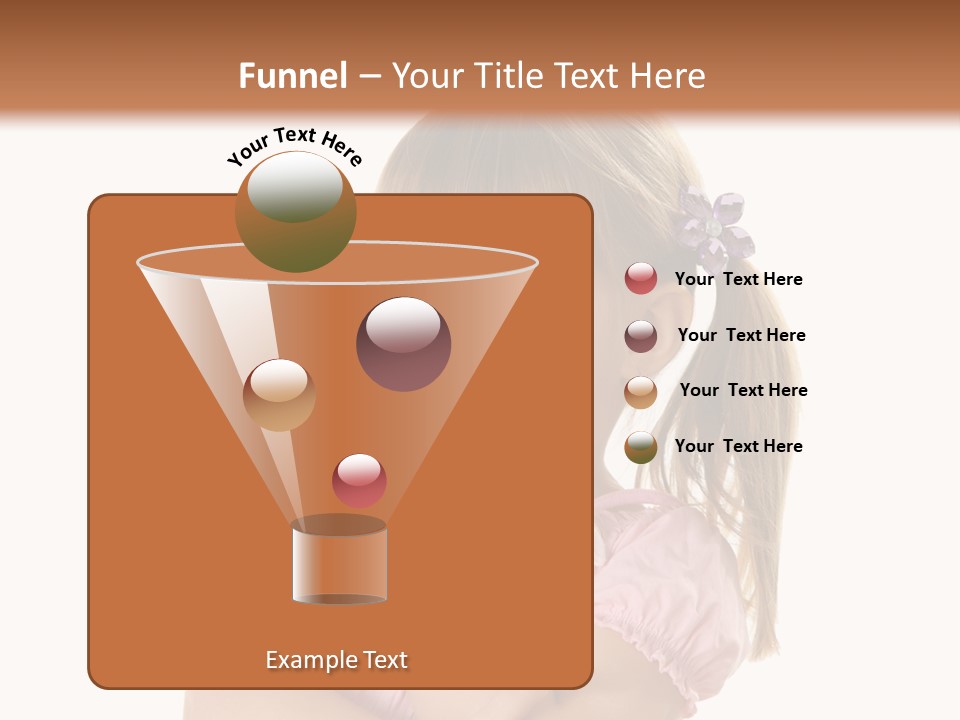 Kid Brunette Play PowerPoint Template