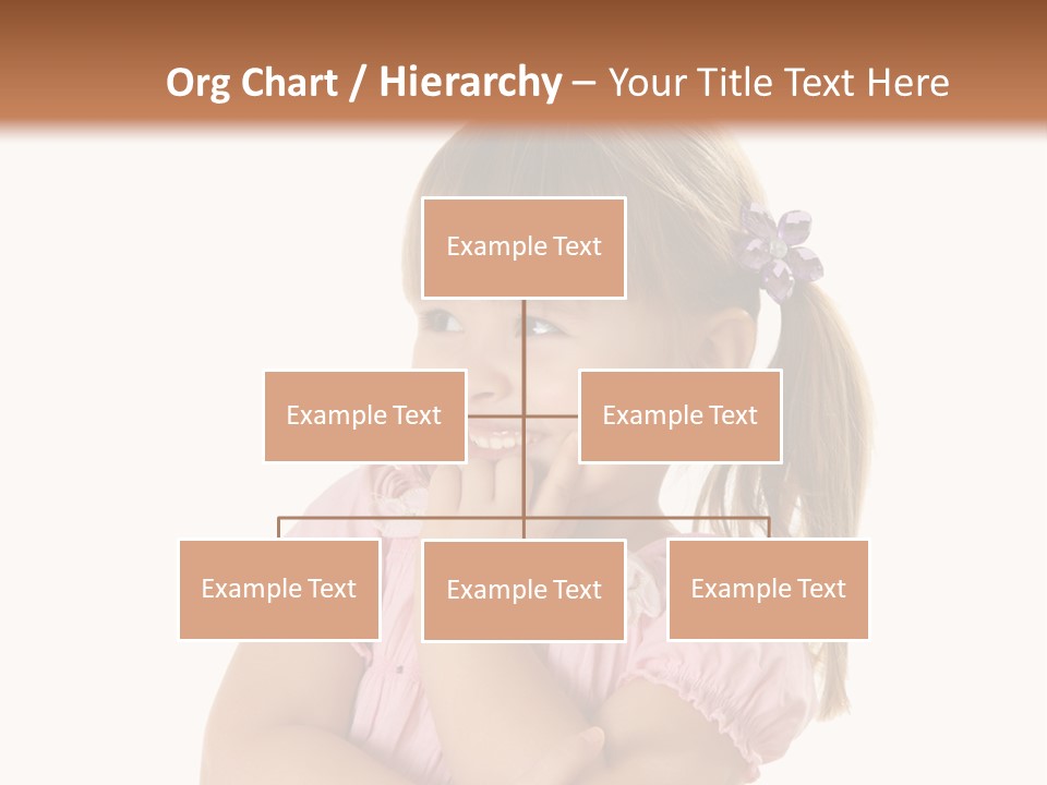 Kid Brunette Play PowerPoint Template