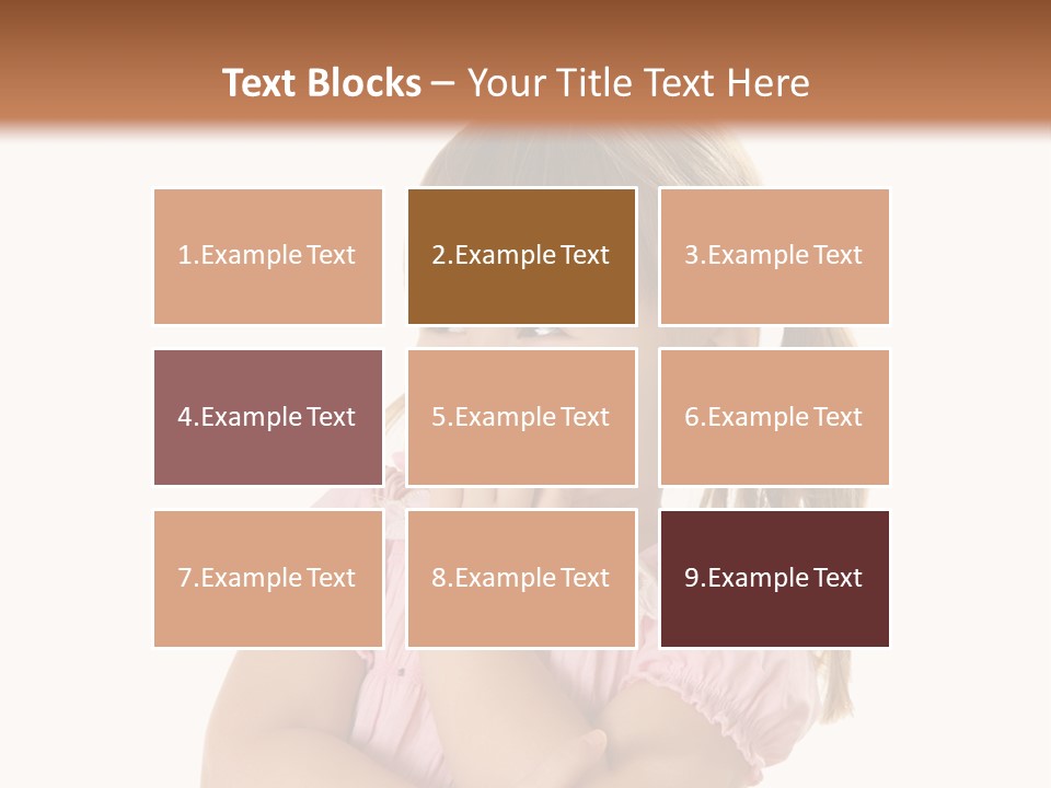 Kid Brunette Play PowerPoint Template