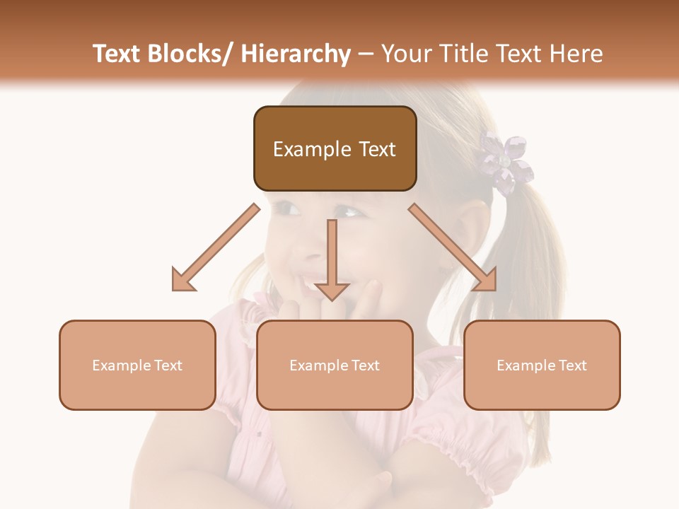 Kid Brunette Play PowerPoint Template