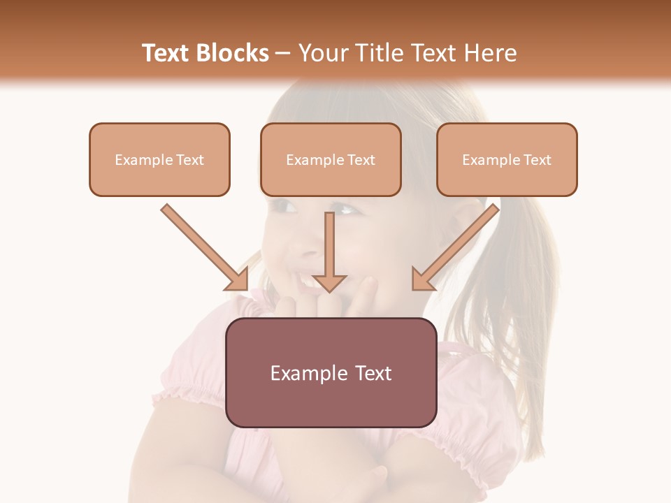 Kid Brunette Play PowerPoint Template