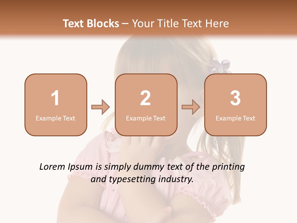 Kid Brunette Play PowerPoint Template