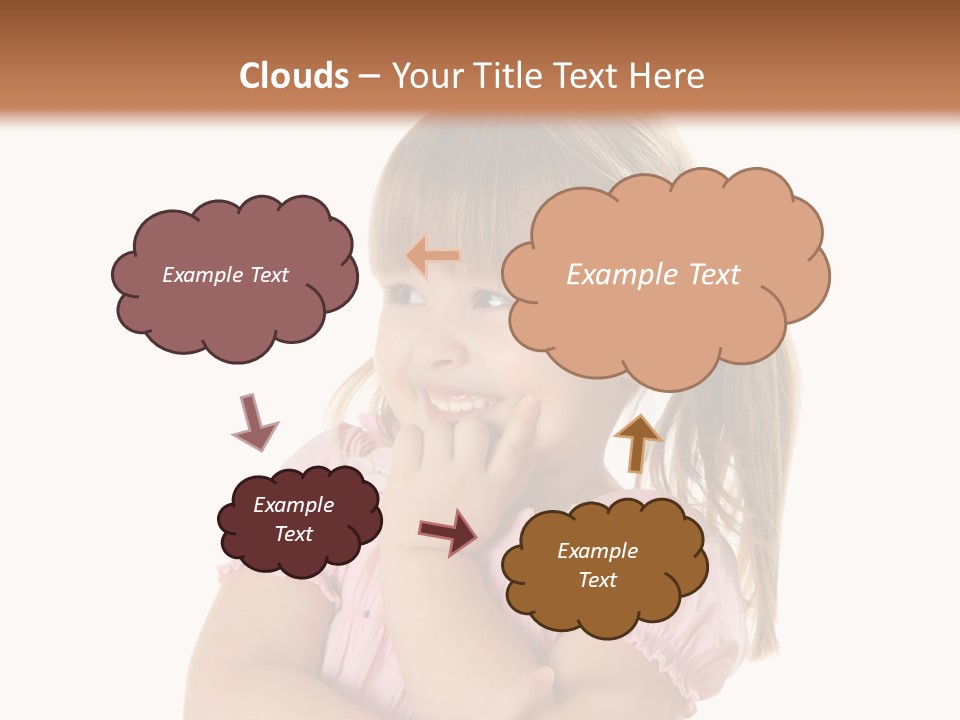 Kid Brunette Play PowerPoint Template