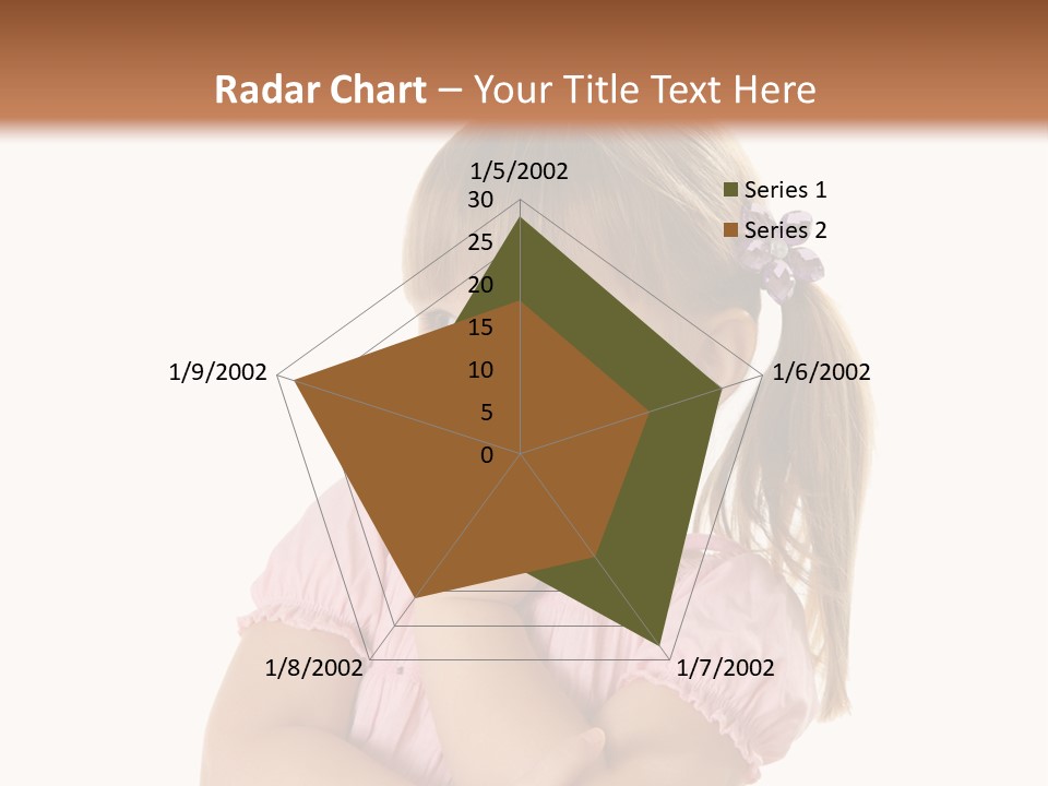 Kid Brunette Play PowerPoint Template