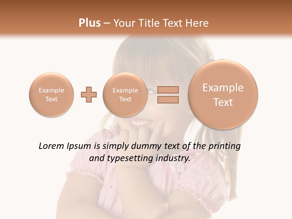 Kid Brunette Play PowerPoint Template