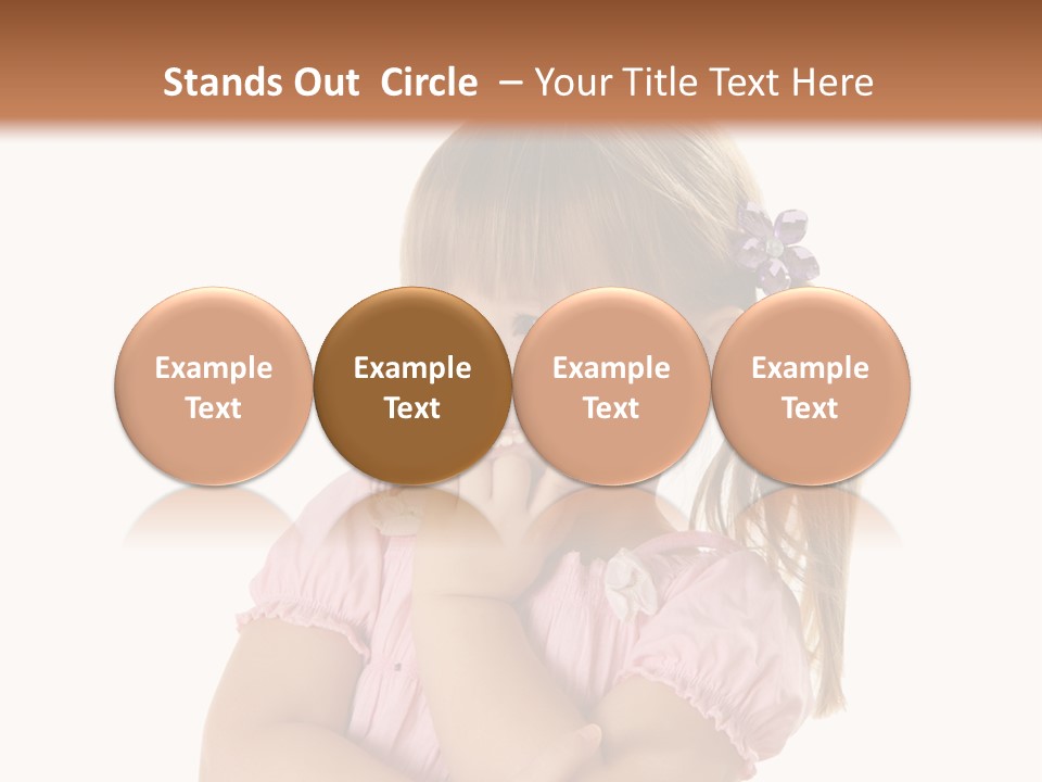 Kid Brunette Play PowerPoint Template