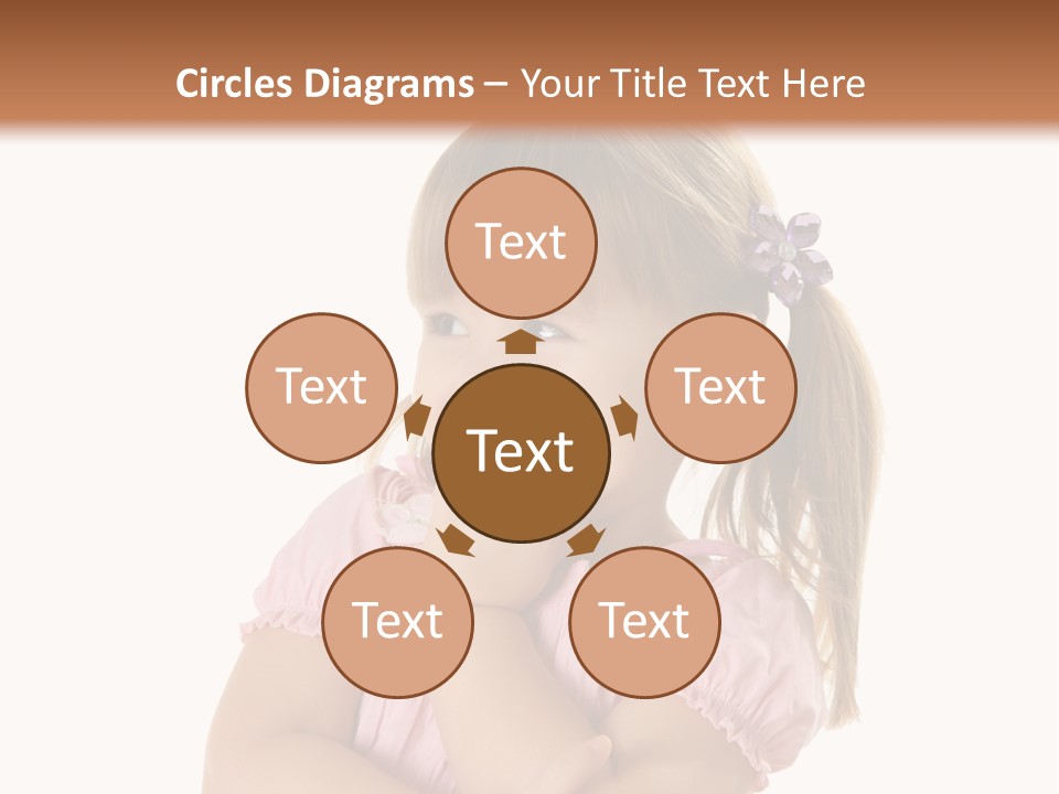 Kid Brunette Play PowerPoint Template