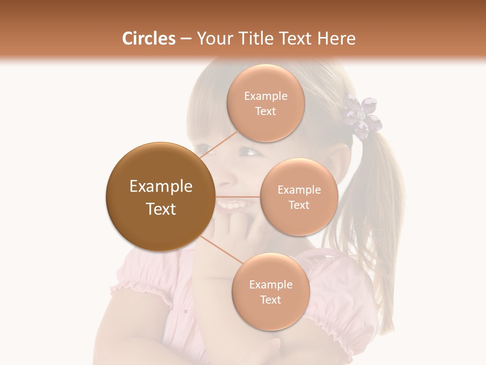 Kid Brunette Play PowerPoint Template