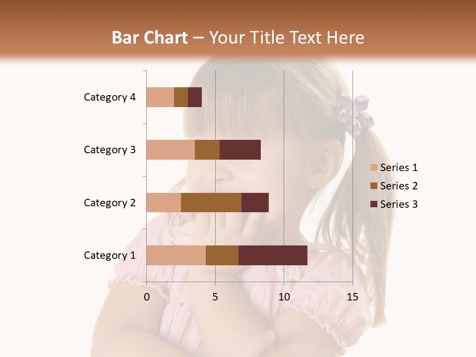 Kid Brunette Play PowerPoint Template