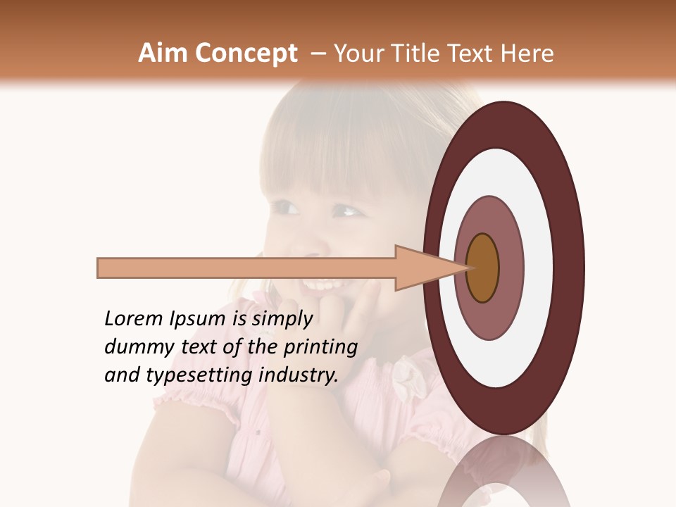 Kid Brunette Play PowerPoint Template