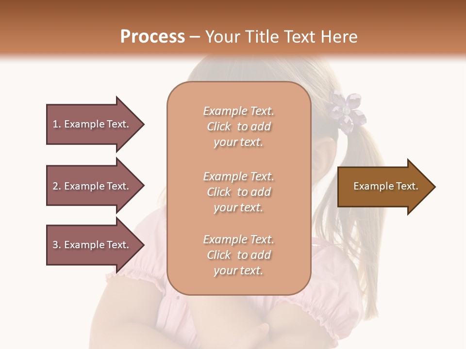 Kid Brunette Play PowerPoint Template