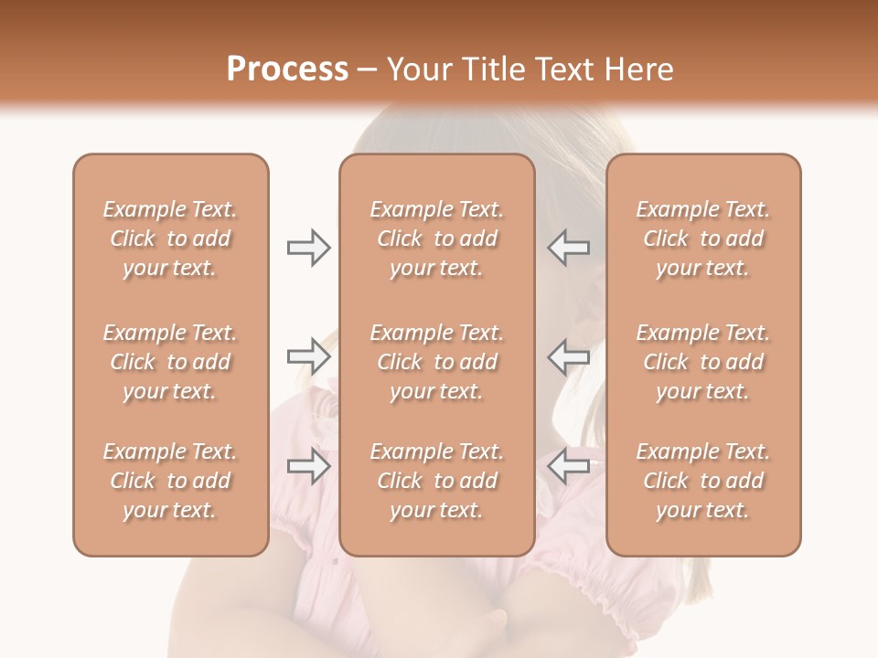 Kid Brunette Play PowerPoint Template