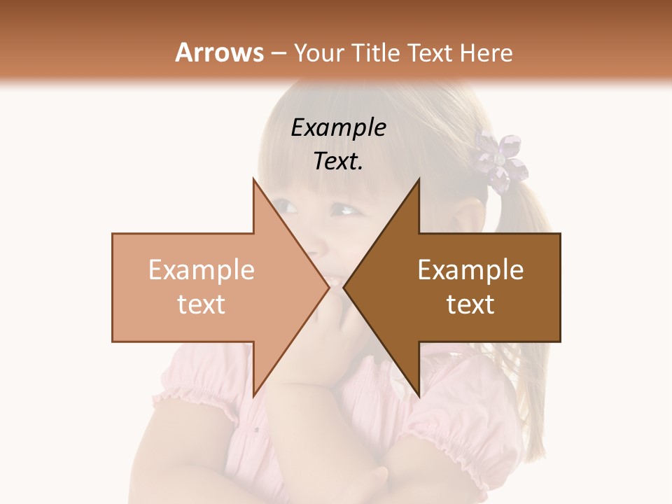 Kid Brunette Play PowerPoint Template