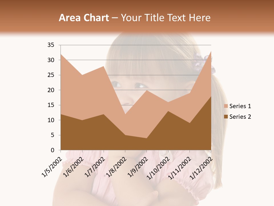 Kid Brunette Play PowerPoint Template