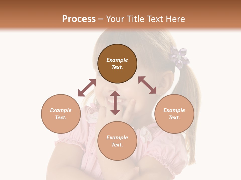 Kid Brunette Play PowerPoint Template