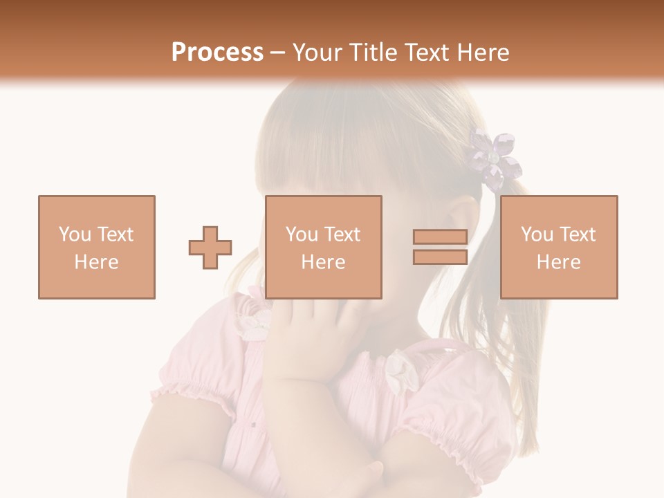 Kid Brunette Play PowerPoint Template