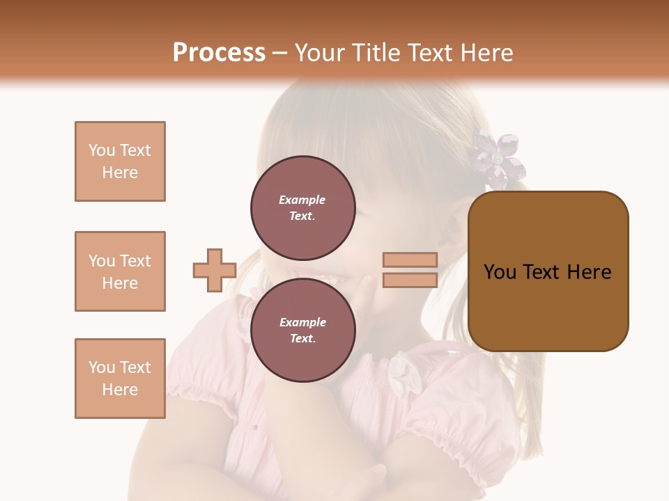 Kid Brunette Play PowerPoint Template