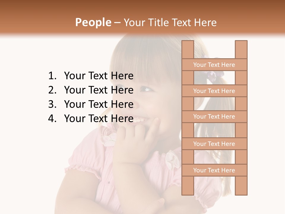 Kid Brunette Play PowerPoint Template