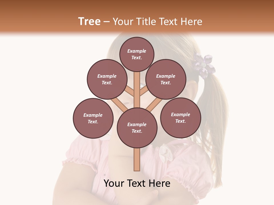 Kid Brunette Play PowerPoint Template