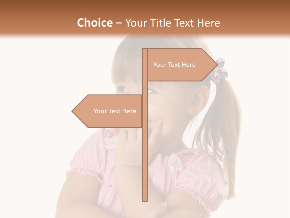 Kid Brunette Play PowerPoint Template