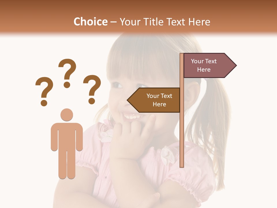 Kid Brunette Play PowerPoint Template