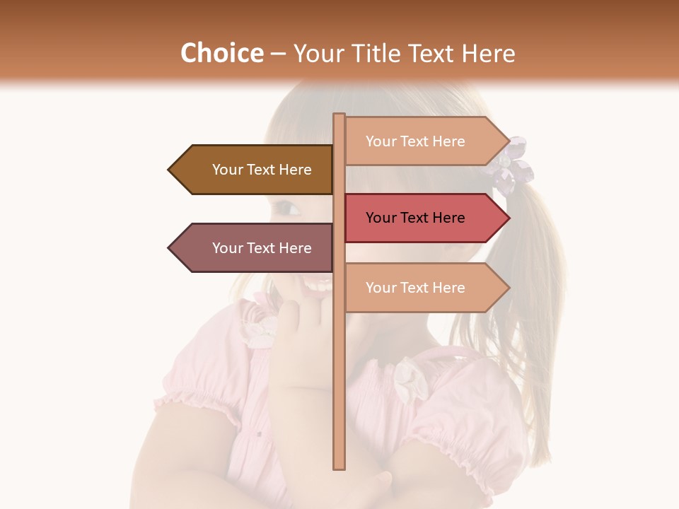 Kid Brunette Play PowerPoint Template