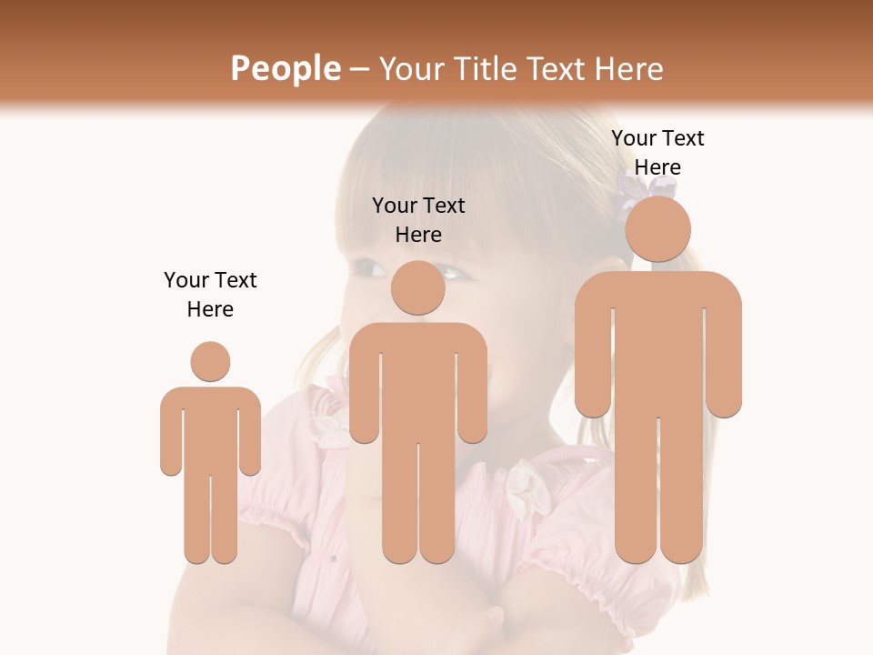 Kid Brunette Play PowerPoint Template