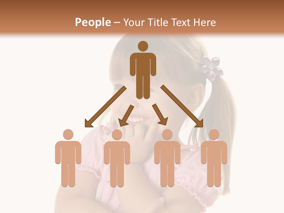 Kid Brunette Play PowerPoint Template