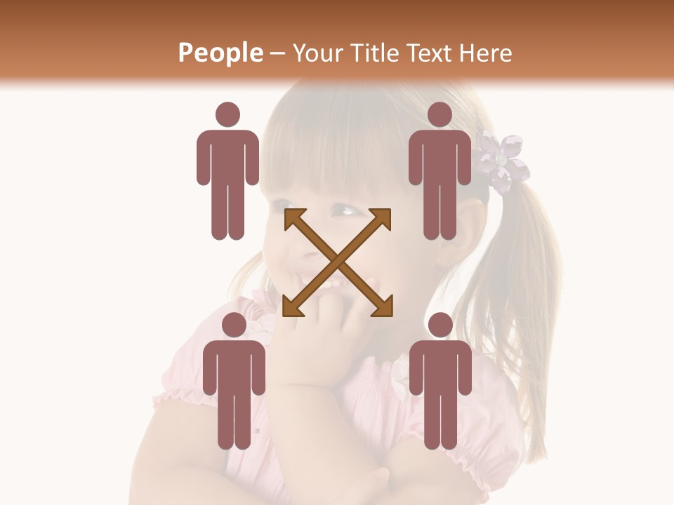 Kid Brunette Play PowerPoint Template