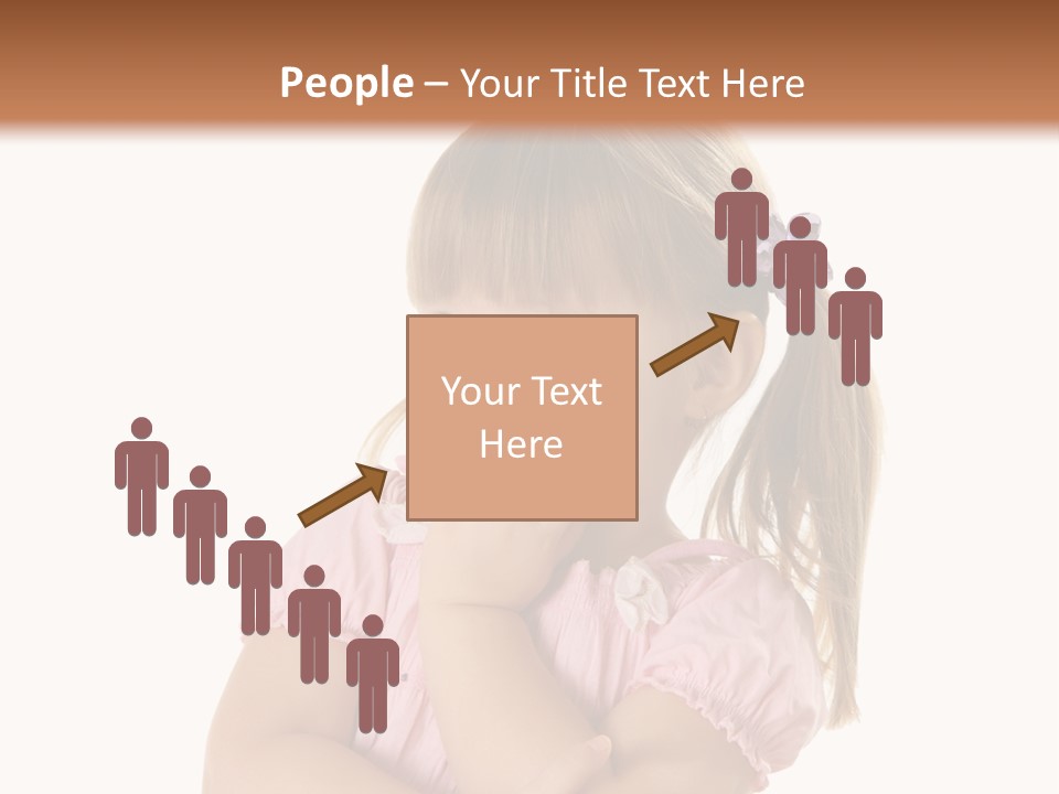 Kid Brunette Play PowerPoint Template