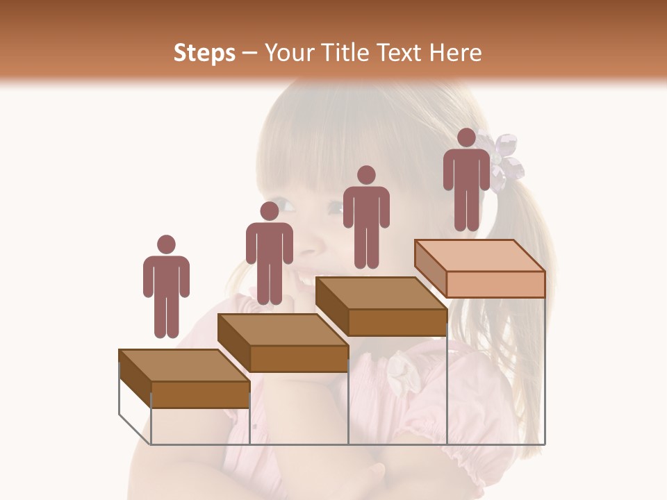 Kid Brunette Play PowerPoint Template