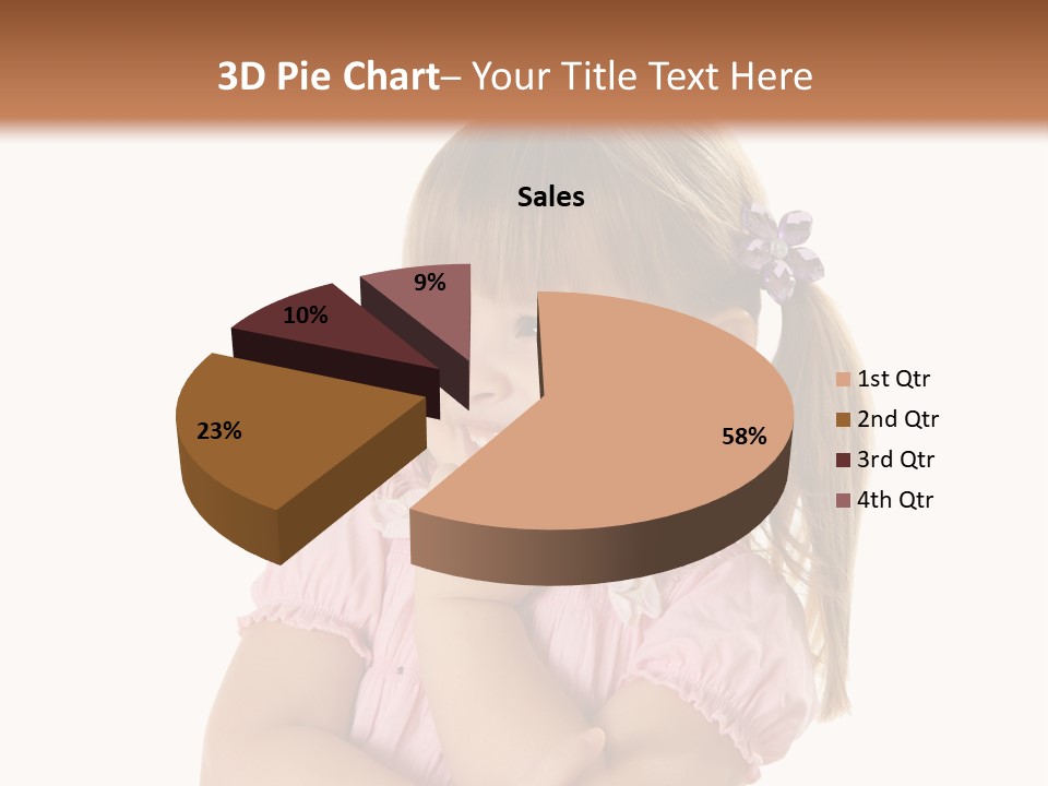 Kid Brunette Play PowerPoint Template