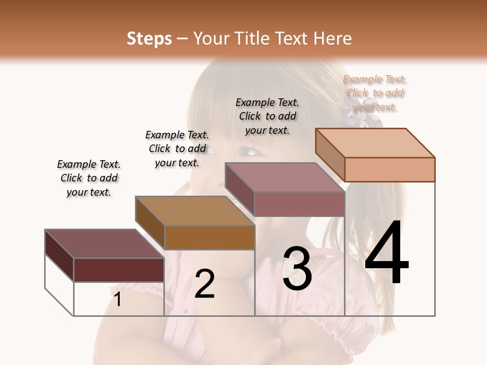 Kid Brunette Play PowerPoint Template