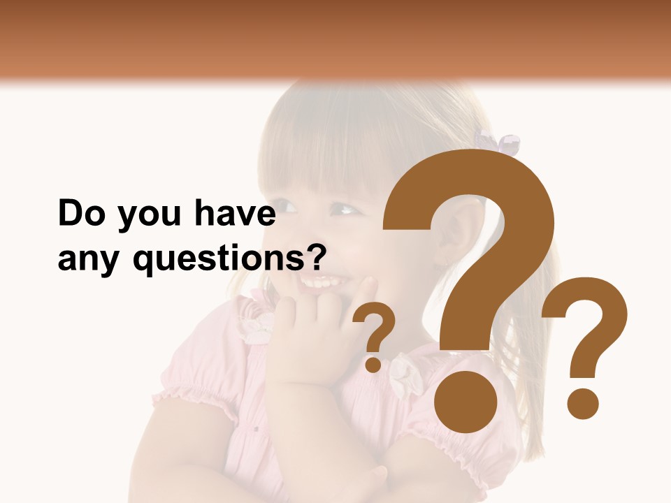 Kid Brunette Play PowerPoint Template