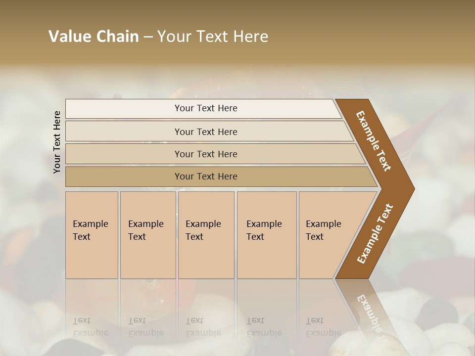 A Couple Of Gold Fish Sitting On Top Of A Pile Of Rocks PowerPoint Template