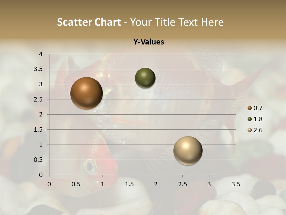 A Couple Of Gold Fish Sitting On Top Of A Pile Of Rocks PowerPoint Template