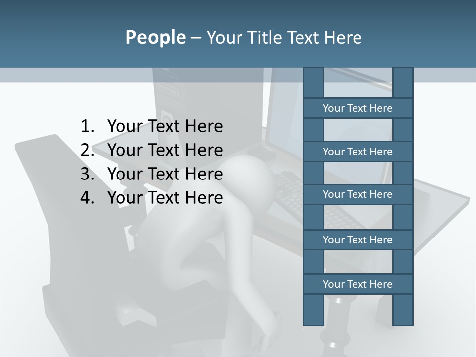 Man Tired Sad PowerPoint Template