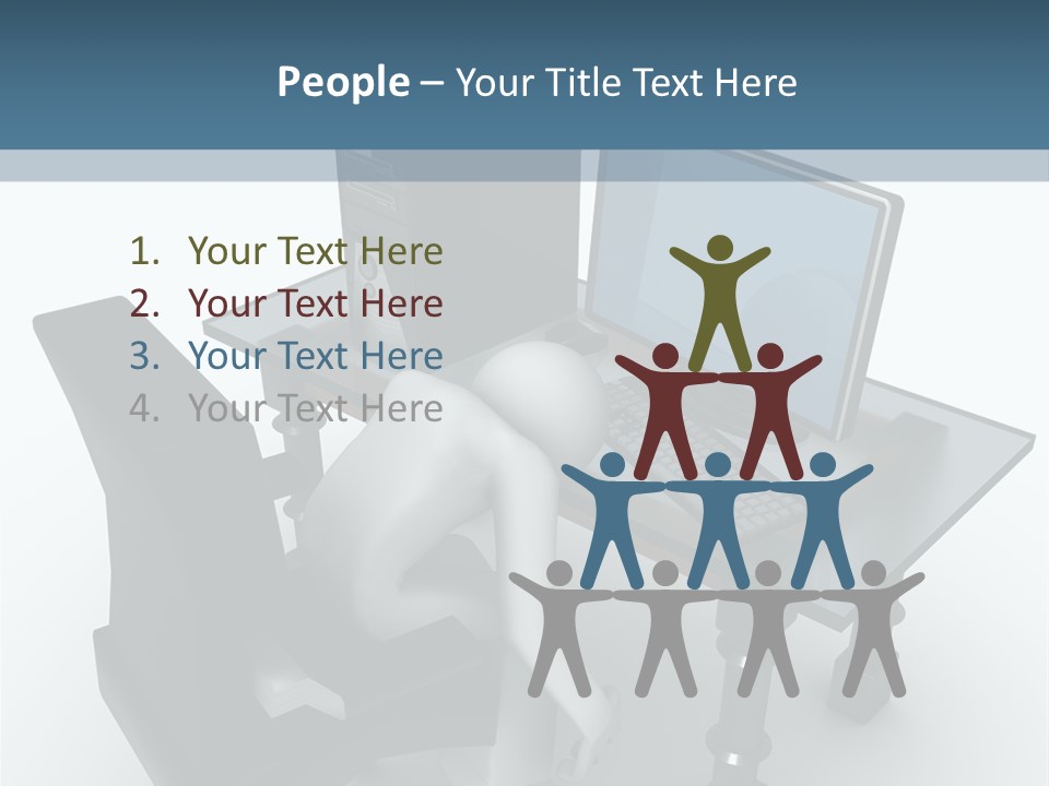 Man Tired Sad PowerPoint Template