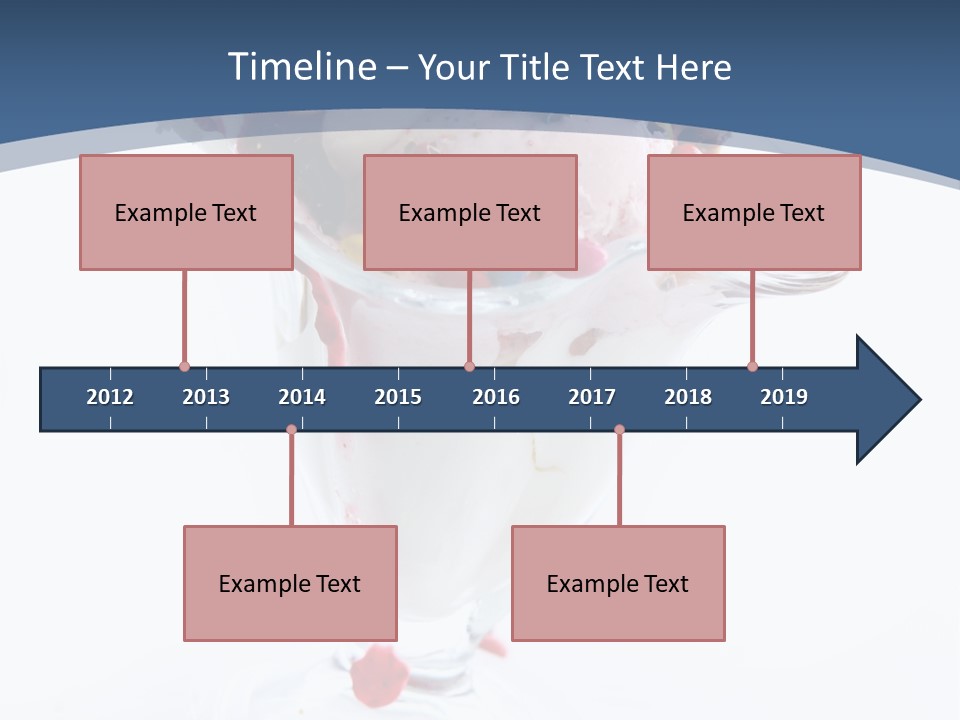 An Ice Cream Sundae With Sprinkles On A Blue And White Background PowerPoint Template