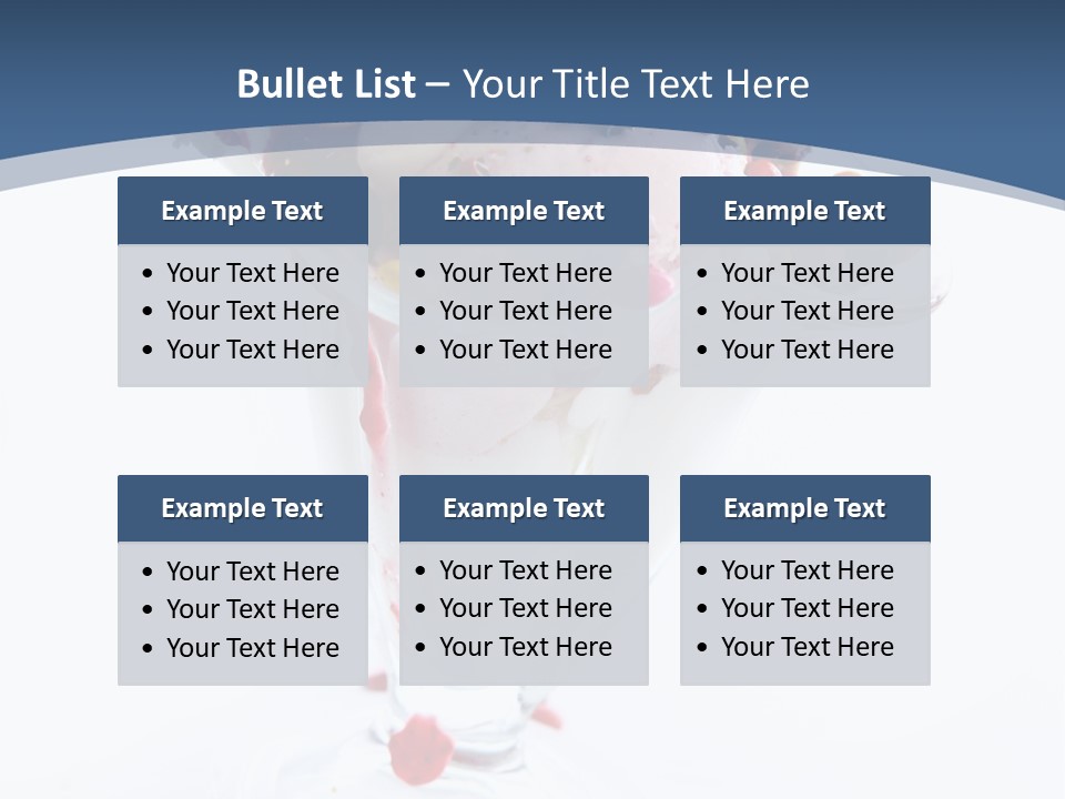 An Ice Cream Sundae With Sprinkles On A Blue And White Background PowerPoint Template