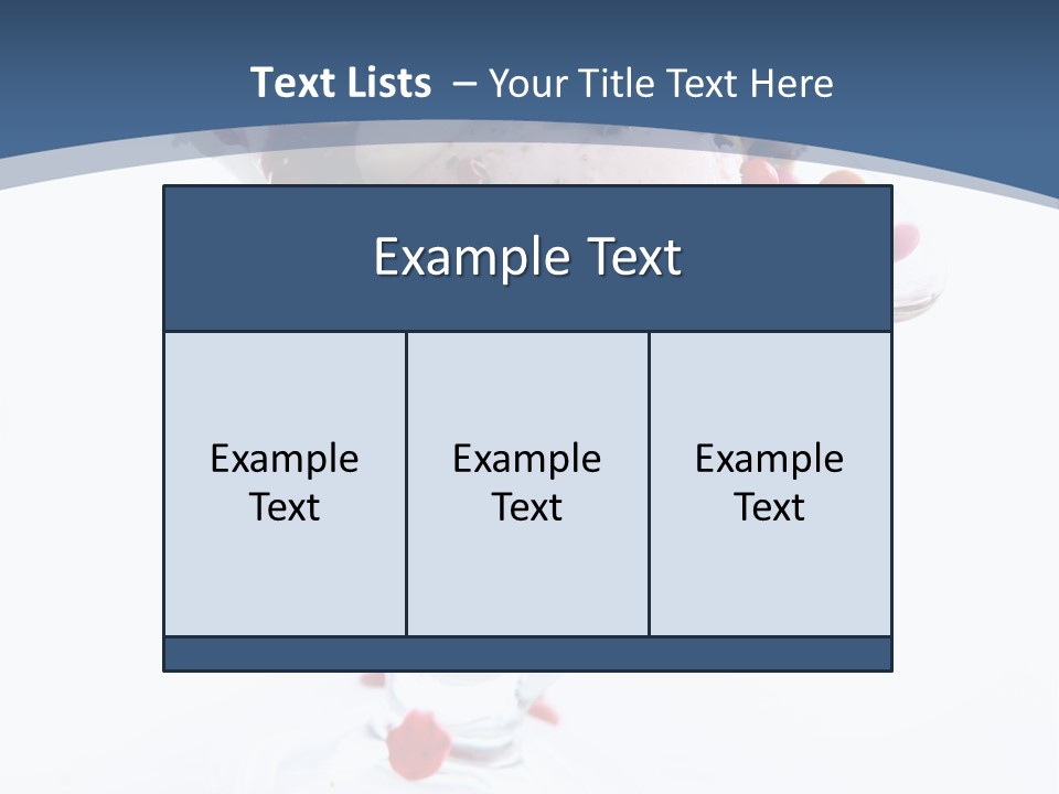 An Ice Cream Sundae With Sprinkles On A Blue And White Background PowerPoint Template