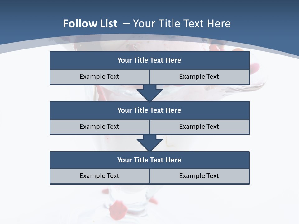 An Ice Cream Sundae With Sprinkles On A Blue And White Background PowerPoint Template