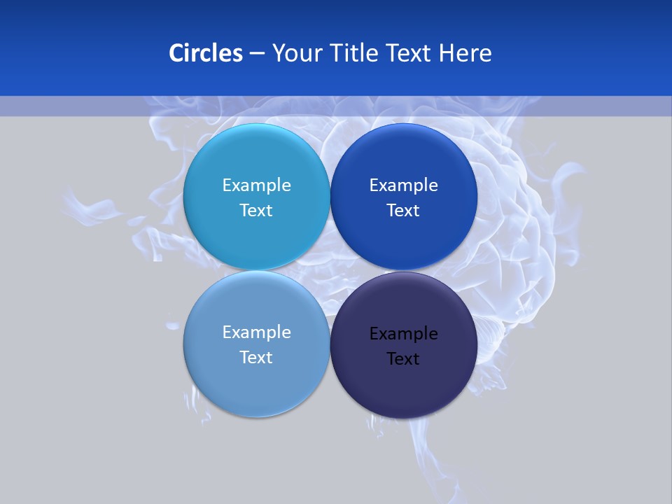 Blue Thinking Human PowerPoint Template