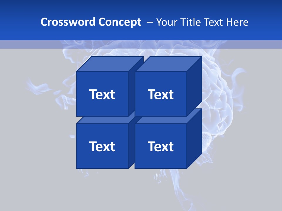 Blue Thinking Human PowerPoint Template