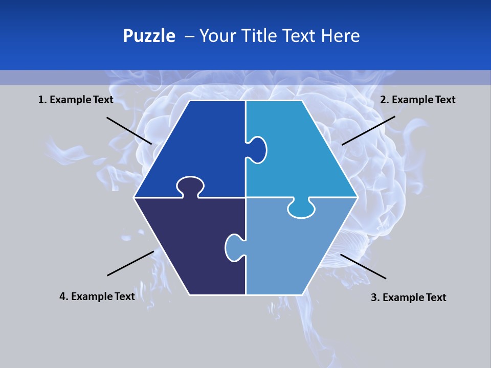 Blue Thinking Human PowerPoint Template