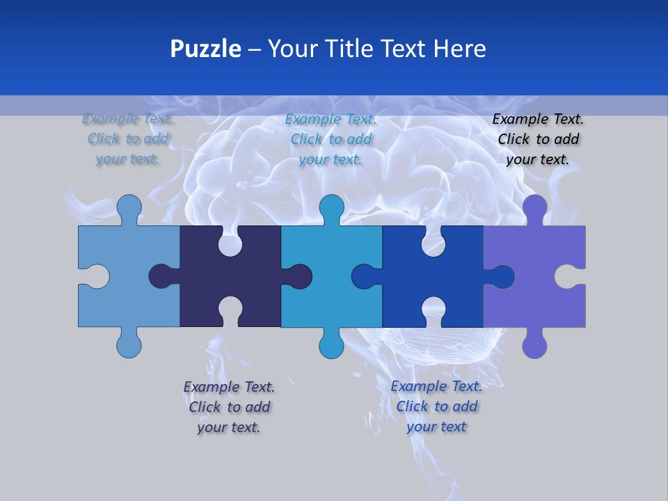 Blue Thinking Human PowerPoint Template