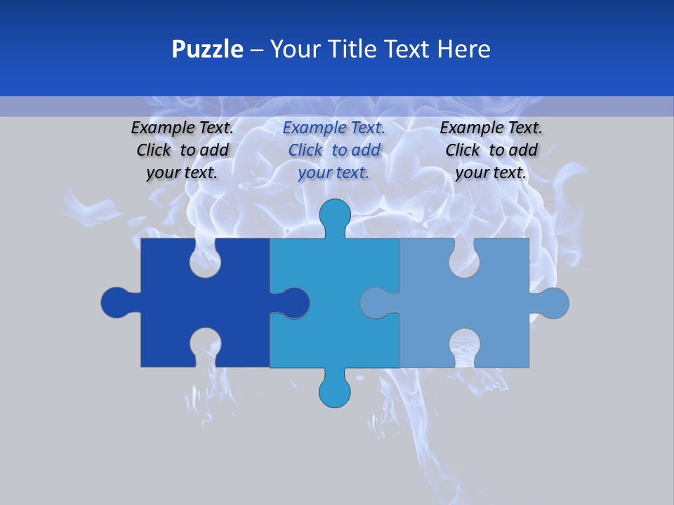 Blue Thinking Human PowerPoint Template