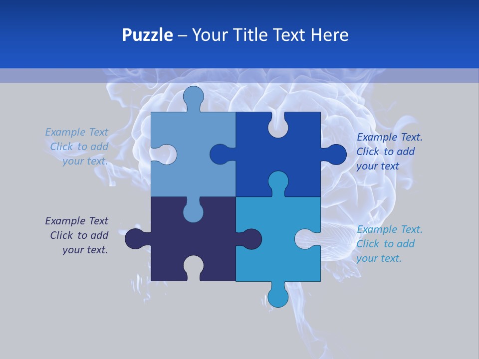 Blue Thinking Human PowerPoint Template